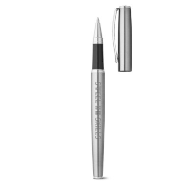 ELLA. Roller and ballpoint pen set with stainless steel body (53 rSS) with clip